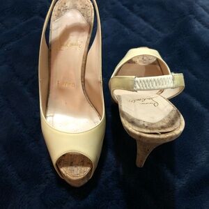Christian Louboutin Sling back peep toe heel